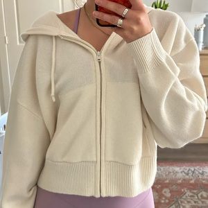 Cashmere zip up white/cream!!!!
